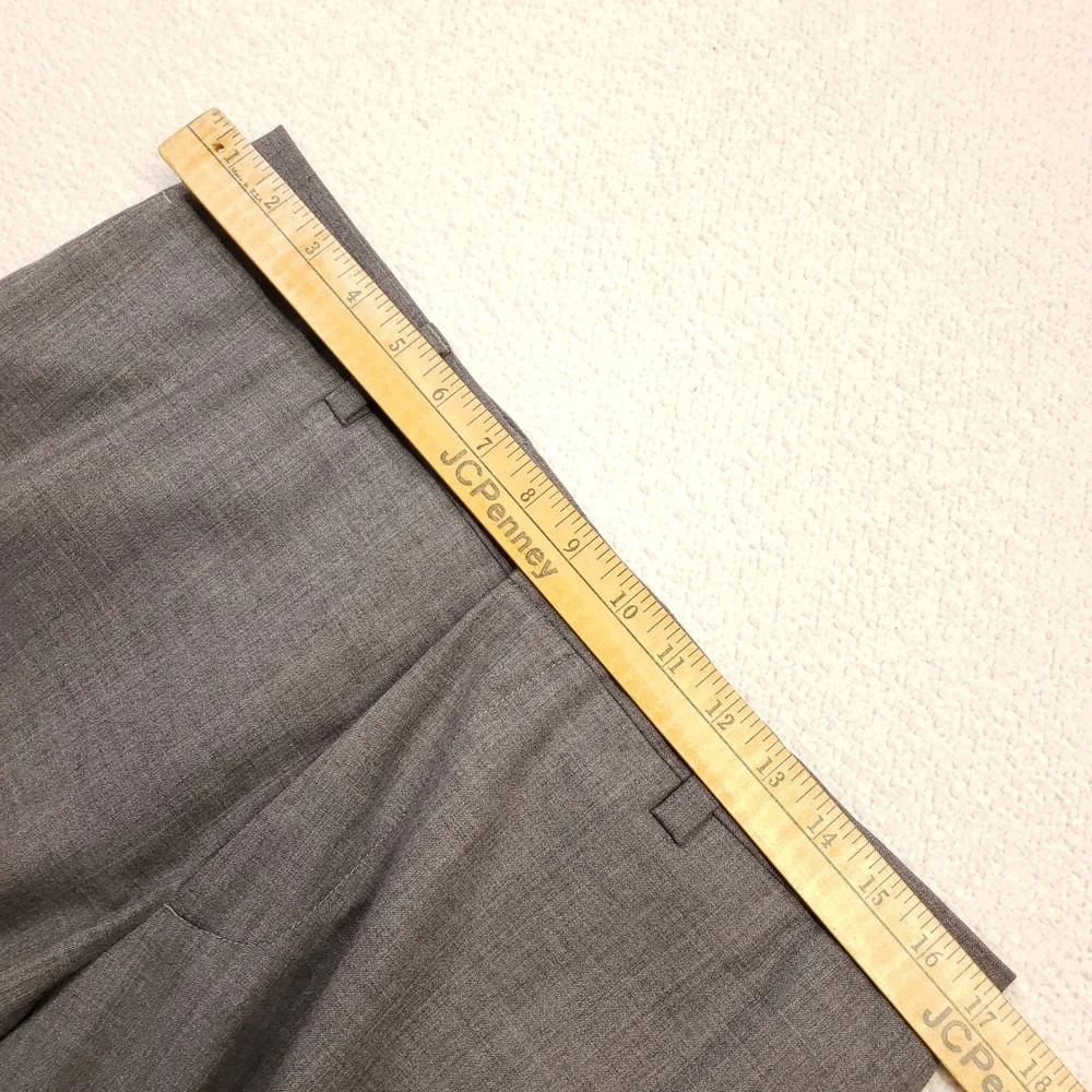 Banana Republic Dress Pants Men 33x32 Gray Gavin Wool Stretch Flat Front Trouser